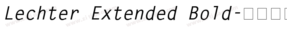 Lechter Extended Bold字体转换